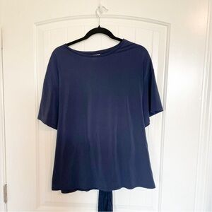 Ava & Viv navy blue tie back top size 1X